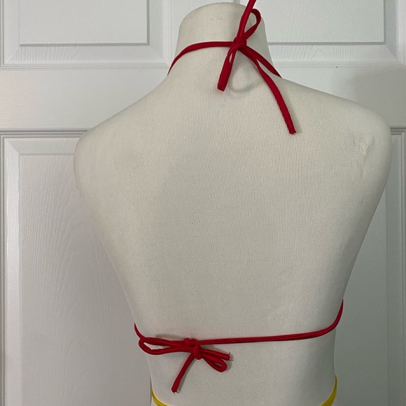 Red Adjustable Triangle Bikini Basic Rave Top - BodyZone Apparel - Picture 4 of 12